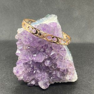 Coach Signature Bangle Bracelet in Rose Gold